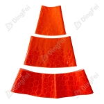 Traffic Cone Collars - Fluorescent Orange PVC Reflective Traffic Cone Cover Sleeve